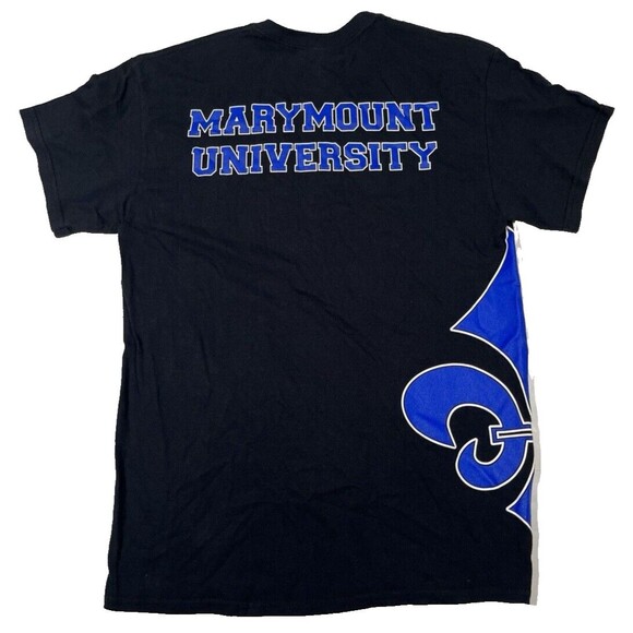 Gildan Marymount University Saints Wrap Around Print Fleur De Lis MU Black Med - Picture 2 of 5